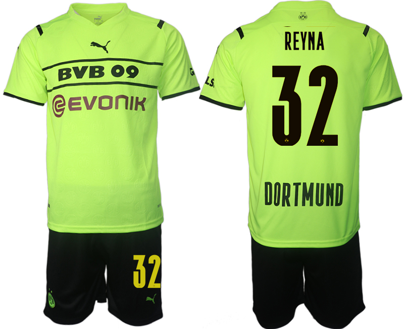 Men 2021-2022 Club Borussia Dortmund Cup green #32 Soccer Jersey->borussia dortmund jersey->Soccer Club Jersey